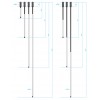 MIKADO V, LED 8W Lineární svítidlo, vertikální díl, těleso hliník, povrch černá, difuzor plast opál, LED 8W, 780lm, teplá 3000K, Ra90, 230V, IP40, tř.3, rozměry d=16mm, h=1617mm. náhled 8