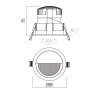 USTOP R down 10W Podhledové svítidlo, materiál hliník, povrch bílá, LED 10W, 1350lm, teplá 3000K, Ra90, ASYMEREICKÉ WALLWASHER, 230V, IP40, tř.2, rozměry d=83mm, h=75mm náhled 2