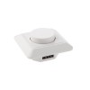TR01 10-350W Nástěnný otočný stmívač intenzity světla, kryt plast, povrch bílá, 230V, 10-350W, TRIAC, IP20, do KU68, rozměry 84x84x57mm náhled 1