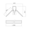 PRF nanoprofil I Zápustný rohový profil pro instalaci LED pásků do sádrokartonu, materiál hliník, difuzor plast opál, povrch šedá, max šířka LED pásku 4mm, rozměry 40,3x24,3mm, délka l=3m, vč. 2 koncovek. náhled 2