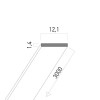 PRF profil VI Přisazený plochý profil pro LED pásky, materiál hliník, povrch eloxovaný, rozměry 12,1x1,4mm, délka l=3000mm. náhled 1
