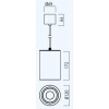 PRESSO závěsné LED Závěsné bodové svítidlo, těleso kov, povrch bílá, pro LED modul 18,3W, IP20, rozměry d=150mm, h=201mm, vč závěsného kabelu l=1200mm lze zkrátit, POUZE svítidlo, LED MODUL SAMOSTATNĚ náhled 6