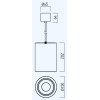 PRESSO závěsné LED Závěsné bodové svítidlo, těleso kov, povrch bílá, pro LED modul 18,3W, IP20, rozměry d=150mm, h=201mm, vč závěsného kabelu l=1200mm lze zkrátit, POUZE svítidlo, LED MODUL SAMOSTATNĚ náhled 7