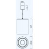PRESSO závěsné LED Závěsné bodové svítidlo, těleso kov, povrch bílá, pro LED modul 18,3W, IP20, rozměry d=150mm, h=201mm, vč závěsného kabelu l=1200mm lze zkrátit, POUZE svítidlo, LED MODUL SAMOSTATNĚ náhled 8