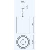 PRESSO závěsné LED Závěsné bodové svítidlo, těleso kov, povrch bílá, pro LED modul 18,3W, IP20, rozměry d=150mm, h=201mm, vč závěsného kabelu l=1200mm lze zkrátit, POUZE svítidlo, LED MODUL SAMOSTATNĚ náhled 9