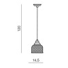 DLEN E27 1x60W Závěsné svítidlo, základna kov, povrch chrom, difuzor sklo prismatické čiré, pro žárovku 1x60W, E27, 230V, IP20, tř.1, rozměry d=145mm, vč závěsu l=1200mm lze zkrátit náhled 5