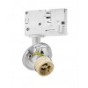 REKOM BASE 10W GU10 3F track Bodové svítidlo, nastavitelný směr svícení, těleso hliník, povrch bílá, pro žárovku 10W, GU10, ES50, 230V, IP20, vč 3F adaptéru kompatibilní NORDIC ALUMINIUM, pouze základna, válec SAMOSTATNĚ náhled 1