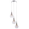 DROPSO 3x40W G9 Závěsné svítidlo, základna kov, povrch chrom, dekorativní síťka měď, sklo čiré, pro žárovku 3x40W, G9, 230V, IP20, sklo d=160mm, sestava d=410mm, včetně závěsu l=2200mm, lze zkrátit náhled 1