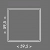 MR121 - Rám pro LED panel 60x60 Montážní rám pro stropní montáž LED panelů, materiál hliník, povrch bílá, rozměr rámu 600x600x50mm, DIY šroubovací, rozložený náhled 1