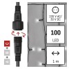 VZ BASIC 100 LED, závěs, bílá, sv. stále, 1x2m VÝPRODEJ Spojovatelný vnitřní/venkovní vánoční závěs, 100 LED, studená, svítí stále, svítící část š=1m, l=2m, rozteč 0,1m, IP44, kabel černá, trafo SAMOSTANĚ náhled 5
