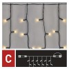 VZ BASIC 100 LED, závěs, bílá, sv. stále, 1x2m VÝPRODEJ Spojovatelný vnitřní/venkovní vánoční závěs, 100 LED, studená, svítí stále, svítící část š=1m, l=2m, rozteč 0,1m, IP44, kabel černá, trafo SAMOSTANĚ náhled 4