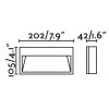 MUBAT WALL LED 1x9W Nástěnné venkovní svítidlo, těleso hliník, povrch lak šedá tmavá mat, difuzor plast mat, LED 1x9W, teplá 3000K, 390lm, 230V, IP44, tř.1. rozměry 105x202x42mm náhled 2
