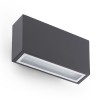 SYRA Nástěné svítidlo, těleso hliník, povrch černá, sklo čiré, LED 6W, teplá 3000K, 400lm/cca 20W žár, 230V, IP44, tř.1, 200x120x80mm, svítí nahoru/dolů náhled 2