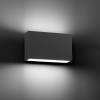 SYRA Nástěné svítidlo, těleso hliník, povrch černá, sklo čiré, LED 6W, teplá 3000K, 400lm/cca 20W žár, 230V, IP44, tř.1, 200x120x80mm, svítí nahoru/dolů náhled 3