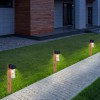 INVOLU FL 1x40W, E27, IP44 Sloupkové venkovní svítidlo, těleso nerez, povrch fólie imitace dřeva a černá mat, stínítko sklo kouřové, pro žárovku 1x40W, E27, 230V, IP44, tř.1, rozměry 90x145mm, h=500mm. náhled 5