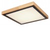 PARAPLE SQ 24W, CCT Stropní svítidlo, přímé i nepřímé svícení, těleso kov černá mat a dřevo světlé, dif plast opál, LED 24W, CCT nastav teplota teplá 3000K-denní 6000K, 2500lm, stmív. STEP, 390x390x90mm. náhled 1