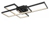 LUPIK 80W, CCT Stropní svítidlo, těleso kov, povrch černá, difzor plast oopál, LED 80W, 10000lm, pomocí dálk. ovl. CCT nastav teplota teplá 3000K-denní 6000K, stmív., 230V, IP20, tř.1, rozměry 1170x800x110mm. náhled 1