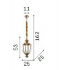 FILDERST Závěsné svítidlo, těleso kov, povrch chrom, kryt sklo čiré, pro žárovku 1x40W, E27, 230V, IP20, rozměry d=250mm, h=530mm, vč. závěs kabelu l=1620mm, lze zkrátit. náhled 2