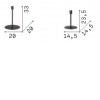 CLIOS TL Základna stolní lampy, těleso, těleso kov, povrch nikl, pro žárovku 1x60W, E27, 230V, IP20, tř.2, rozměry d=200mm, h=330mm, stínítko SAMOSTANĚ náhled 5