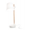 RAPINA TL 1x60W Stolní lampa, nastavitelná výška stínidla, základna kov, barva bílá, těleso dřevo světlé, stínítko plast černá, pro žárovku 1x60W, E27, 230V, IP20, rozměry d=200mm, h=660mm. náhled 1