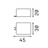 PIRS driver Napájecí zdroj konstatního proudu pro LED 3W, 700mA, 230V, IP65, rozměry 45x20x30mm. náhled 2