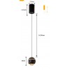 DEPERIE II 6W, TUYA-Z Závěsné svítidlo, kov, černá, sklo čiré, LED 6W, 480lm, smart TUYA, Zigbee 3.0, dálk ovl. (souč.) nebo tel.  CCT nast teplá 2700K-denní 6500K, stmív 230V,d=100mm, záv lanko l=1500mm, svítí dolů. náhled 3
