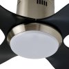 LED 24W Tuya WiFi CCT Stropní ventilátor s osvětlením, kov, černá a stříbrná, dif plast opál, LED 24W, smart TUYA, WiFi, dálk ovl (včetně). nebo tel. CCT nast. teplá 3000K-denní 6000K, 230V, rozměry d=1320mm, h=250mm náhled 2