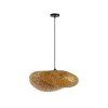 40W E27 Závěsné svítidlo, základna kov, povrch černá, stínítko ratan, pro žárovku 1x40W, E27, 230V, IP20, tř. 1, rozměry d=600mm, h=200mm, vč závěs kabelu l=1200mm, lze zkrátit. náhled 1