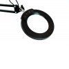 LED 12W CCT Stolní lampa s lupou, zvětšení 5x, nast. směr svícení, hliník, černá, dif. plast opál, LED 12W, 1200lm, nast. teplota CCT teplá 3000K-denní 6500K, dotyk. stmív, vstup 5V/2A, IP20, d=105mm, h=700mm. náhled 3