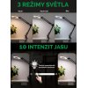 LED 12W CCT Stolní lampa s lupou, zvětšení 5x, nast. směr svícení, hliník, černá, dif. plast opál, LED 12W, 1200lm, nast. teplota CCT teplá 3000K-denní 6500K, dotyk. stmív, vstup 5V/2A, IP20, d=105mm, h=700mm. náhled 6