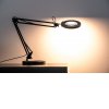 LED 12W CCT Stolní lampa s lupou, zvětšení 5x, nast. směr svícení, hliník, černá, dif. plast opál, LED 12W, 1200lm, nast. teplota CCT teplá 3000K-denní 6500K, dotyk. stmív, vstup 5V/2A, IP20, d=105mm, h=700mm. náhled 10
