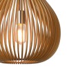 WOOD A 1x60W E27 Závěsné svítidlo, základna kov povrch chrom, stínítko dřevo přírodní, pro žárovku 1x60W E27, 230V, IP20, d=380mm, h=550mm, vč závěsného kabelu h=1850mm, lze zkrátit náhled 2