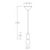 SKIVE I Závěsný kabel s objímkou, těleso plast, povrch černá, pro žárovku 1x60W, E27, 230V, IP20, tř.1, rozměry: základna d=118mm, délka závěs. kabelu l=1000mm, lze zkrátit. náhled 2
