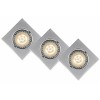 OCISIO SQUARE LED 3x5W GU10 SADA 3ks - Stropní vestavné bodové svítidlo čtvercové. výklopné +-40°, těleso kov, povrch bílá, LED 3x5W, GU10, teplá 3000K, 320lm, 230V, IP20, tř.1, rozměry: 80x80x60mm, vč.sv.zdr. náhled 3