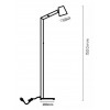 HEDDINGEST Stojací lampa na čtení, nastavitelný směr svícení, materiál kov, povrch černá, pro žárovku 1x40W, E14, 230V, IP20, tř. 1, dvě ramena, rozměry d=130mm, h=1500mm, vypínač na tělese. náhled 3