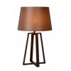 DELICOSIO 1x60W E27 Stolní lampa, těleso kov, povrch lak měď hnědá antická zašlá, stínítko textil hnědá, pro žárovku 1x60W, E27, 230V, IP20, tř.2. rozměry 385x385x630mm náhled 1