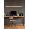 QUELUZ Závěsné stropní svítidlo, základna kov, těleso dřevo, přírodní dřevo, LED 4x8W, 2560lm, teplá 3000K, stmívatelné DIM, IP20, tř.1. rozměry l=1250mm, vč závěs lanka h=1500mm, lze zkrátit. náhled 5