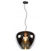 AGUALVA Závěsné svítidlo, lustr, základna kov, stínítko sklo kouřové, pro žárovku 1x60W, E27, 230V, IP20, rozměry d=400mm, h=340mm, vč závěs kabelu h=1590mm, lze zkrátit. náhled 1