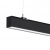 FERRATO 25W + 2W, UGR<19 Stropní závěsné svítidlo, hliník, černá, LED dolů 25W, 3500lm, nahoru, 2W, neutrální 4000K, vyzař. úhel  dolů 42°, nahoru 90°, UGR<19, Ra80, 230V, IP40, 35x70mm, l=1200mm, svítí nahoru/dolů náhled 1