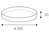 FOR stínidlo Kroužek pro svítidlo, těleso kov, povrch černá, rozměry d=360mm, h=35mm náhled 6