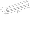 RORY 12W TW CCT DALI Svítidlo do magnetického systému, těleso kov, bílá, difuzor plast opál, LED 12W, 1020lm, TW nast. teplota CCT teplá 3000K-neutrální 4000K, stmív. DALI, vyzař. úhel 110°, 48V, IP20, 306x44x22mm náhled 7