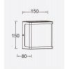 DOBI WL SQ 19,1W, IP54 Nástěnné venkovní svítidlo, těleso hliník, povrch tmavě šedá, difuzor plast opál, LED 19,1W, 1500lm, neutrální 4000K, Ra80, 230V, IP54, tř.1, rozměry 150x150x80mm. náhled 2