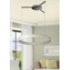 RINGIO 1 Závěsné svítidlo,těleso hliník,povrch šedostříbrná,difuzor plast opál mat,LED 1x17,3W, teplá,1020lm/cca 50W žár., 230V,IP20,d=800mm, h=70mm, závěs l=900mm náhled 3
