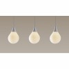 LIMOS Závěsné svítidlo, základna kov, povrch bílá, difuzor sklo opál, pro žárovku 3x60W, E27, 230V, IP20, d=150mm, h=250mm, záv l=1000mm lze zkrt, sest l=750mm náhled 1