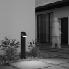 OGER FL 15W IP65 Sloupkové venkovní svítidlo, těleso hliník, povrch černá grafit, difuzor plast opál, LED 15W, 1000lm, teplá 3000K, Ra80, 230V, IP65, rozměry 180x900x200mm, svítí dolů. náhled 3