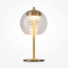 PENYM TL 8W Stolní lampa, základna kov, povrch mosaz, stínítko sklo čiré, LED 8W, 100lm, teplá 3000K, Ra80, 230V, IP20, tř.2, rozměry d=200mm, h=377mm. náhled 1