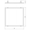MRV Rám spodní montáž do SDK 60x60 Montážní rám pro vestavnou montáž LED panelu rozměru 595x595mm, do sádrokartonu, rozměr 635x635x88mm náhled 2