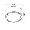 ARUN LED 1x7W GX53 220-240V 3000K IP54 Stropní svítidlo, těleso hliník, povrch bílá s černým pruhem, krycí sklo čiré, LED 1x7W, GX53, teplá 3000K, 230V, IP54, rozměry d=100mm h=85mm, vč.sv.zdr. náhled 2
