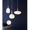 KANANMUNA 23 OPAL Závěsné svítidlo, těleso sklo, povrch bílá opál s mosazným/ matným černým vrškem, pro žárovku E27, max. 60W, 230V, IP20, tř.1, stínítko 230mm, vč záv kabelu s textilním úpletem - bílá, l=3000 náhled 6