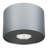 GULLO spot Stropní svítidlo, těleso kov, povrch bílá, reflektor kov vnější šedostříbrná, vnitřní černá grafit, pro žárovku 1x35W, GU10, 230V, IP20, tř.1, d=130mm, h=80mm náhled 4
